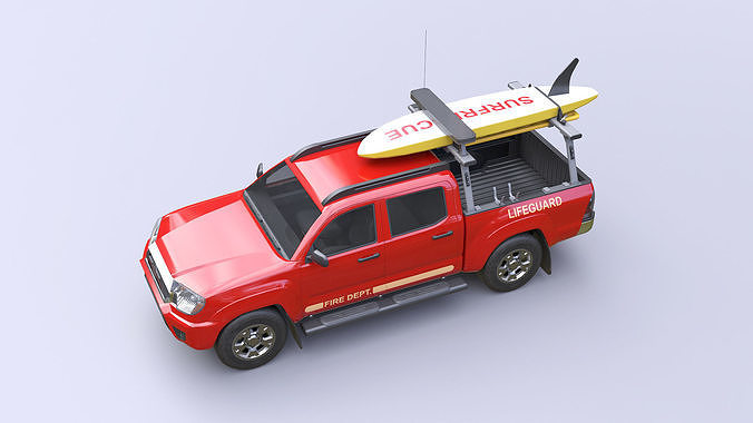 Lifeguard Vehicle Low-poly 3D model 5