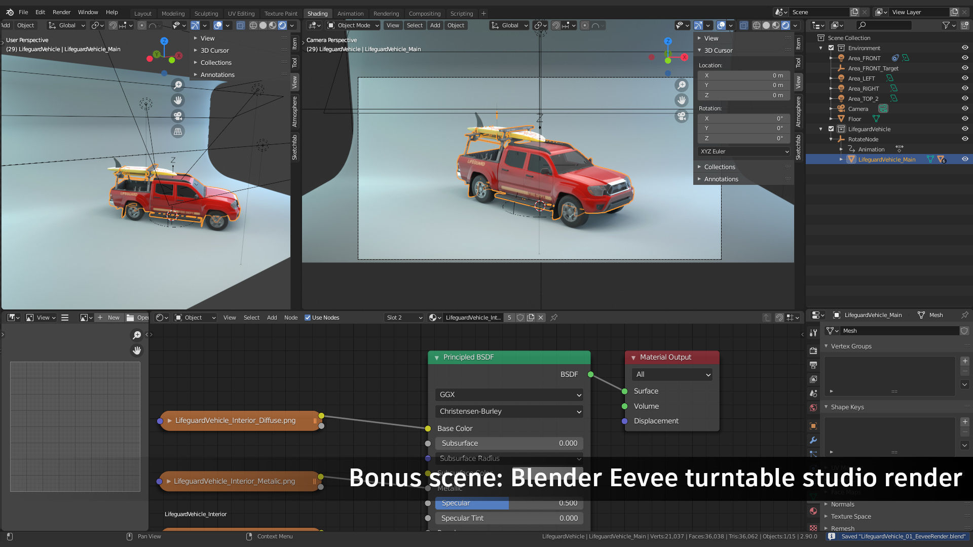 Lifeguard Vehicle Low-poly 3D model_7