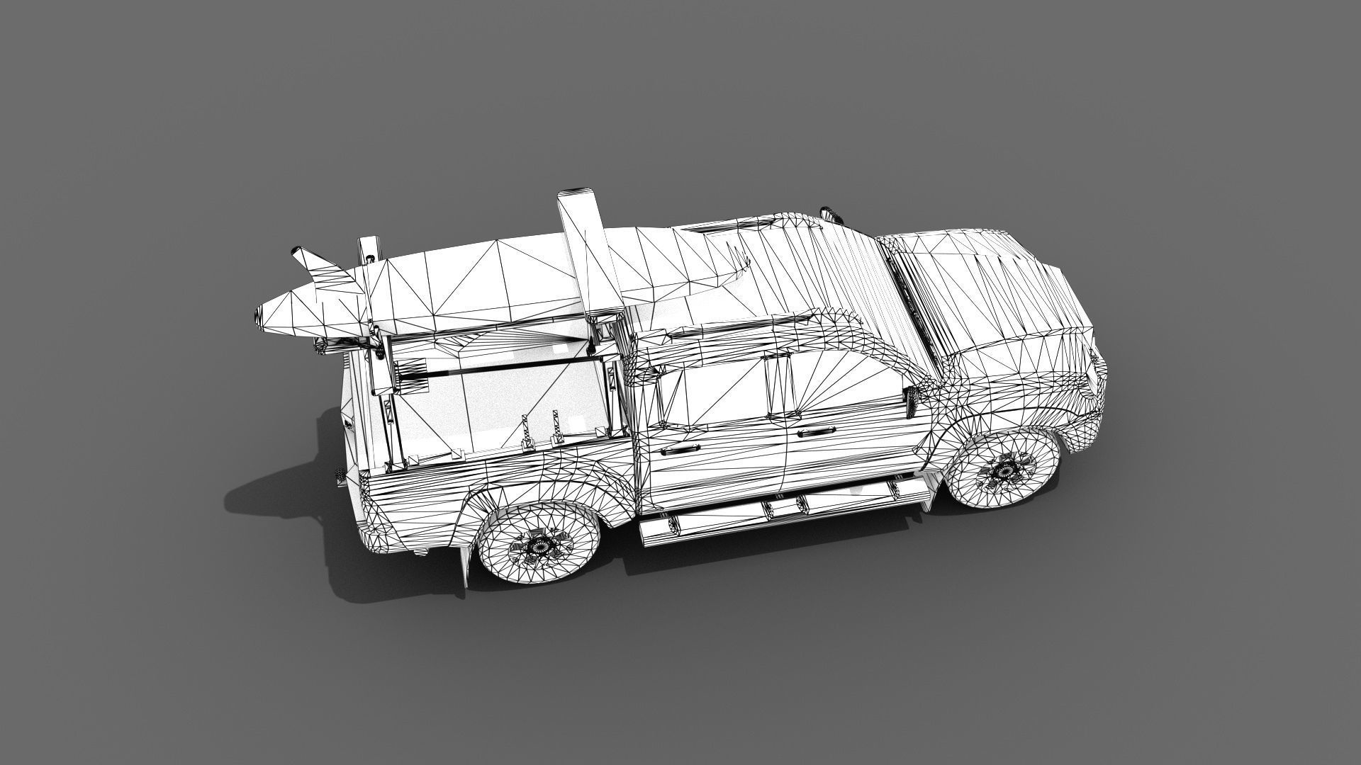 Lifeguard Vehicle Low-poly 3D model_12