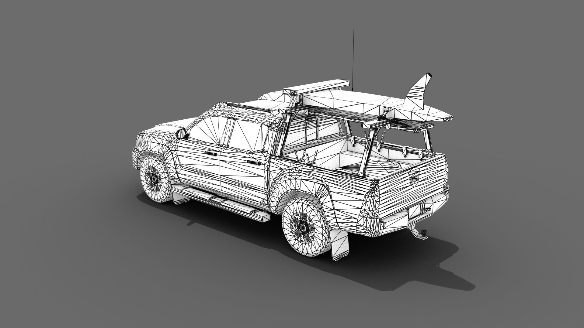 Lifeguard Vehicle Low-poly 3D model_11