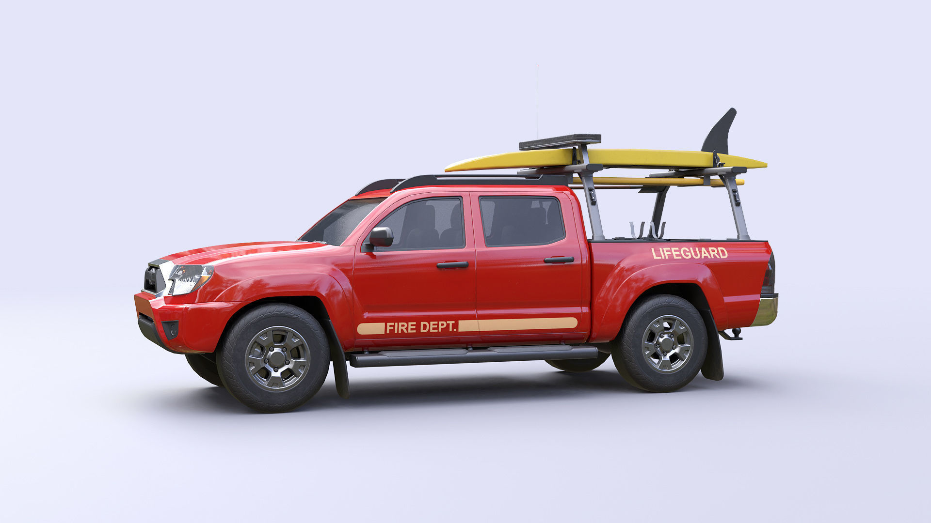 Lifeguard Vehicle Low-poly 3D model_1