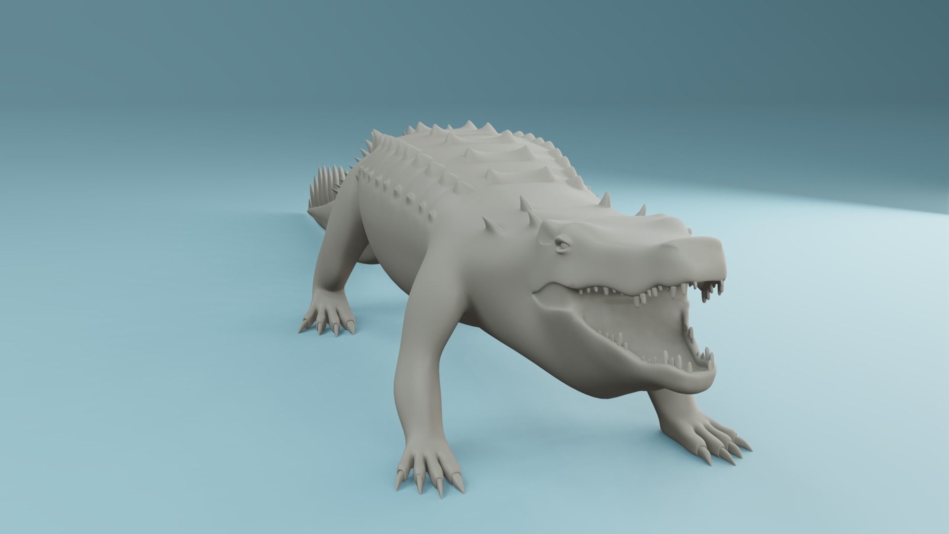 Crocodile Mugger 3d model 3D model_3