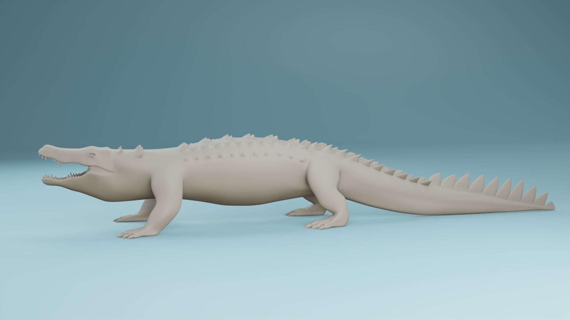 Crocodile Mugger 3d model 3D model_1