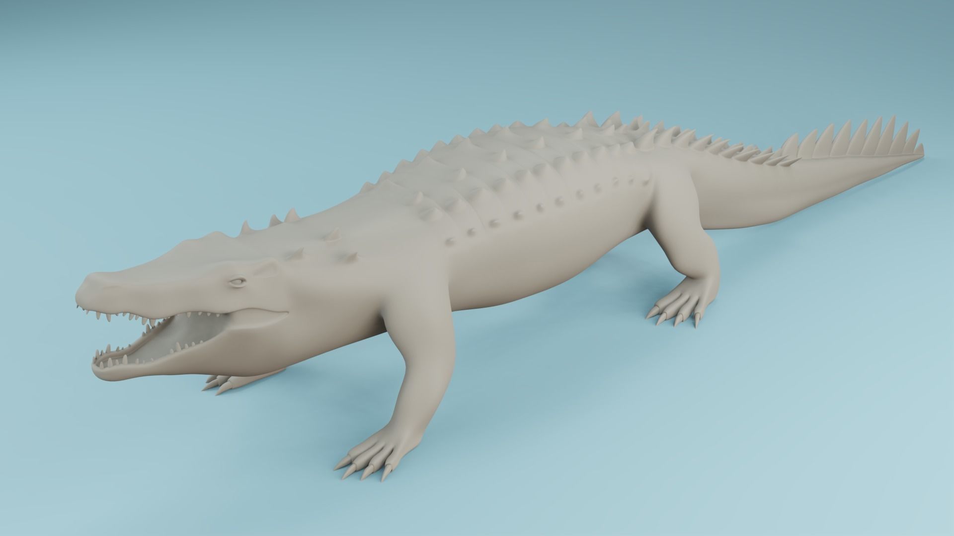 Crocodile Mugger 3d model 3D model_4