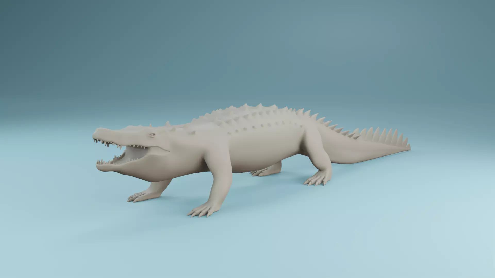 Crocodile Mugger 3d model 3D model_0