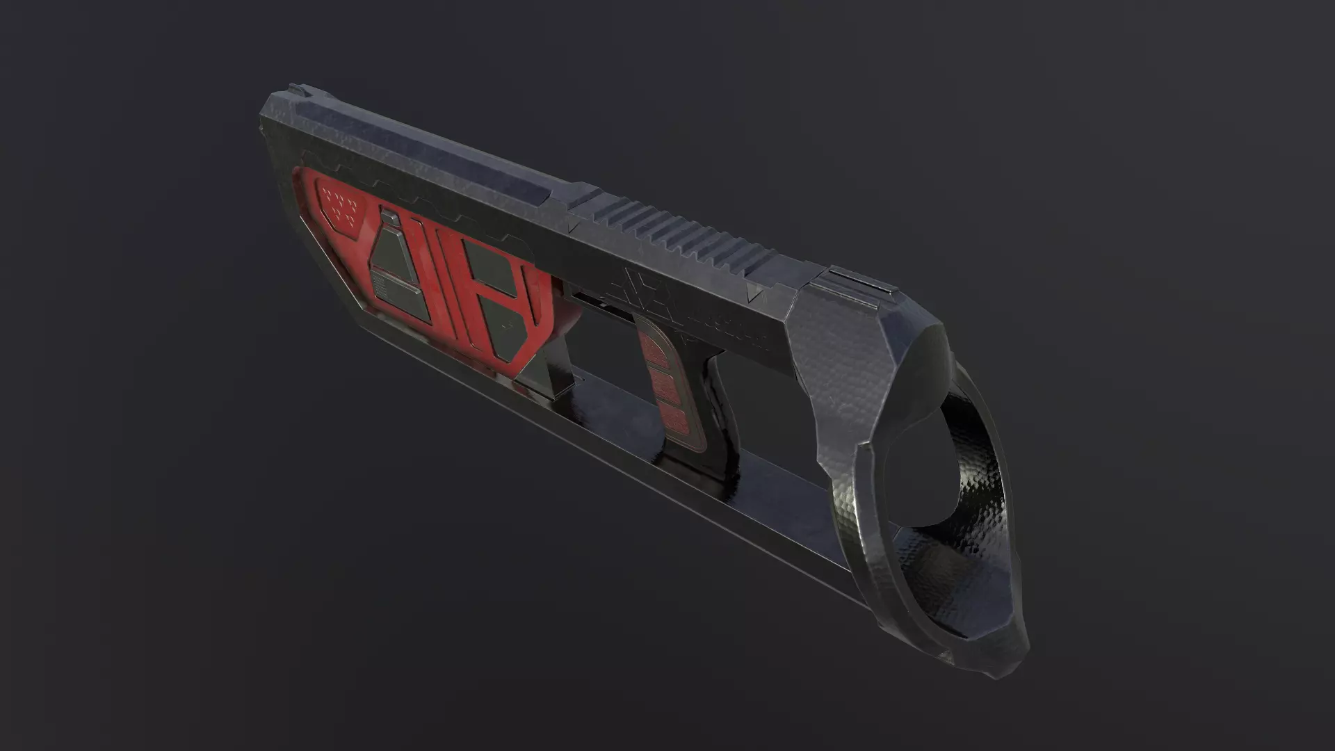 Low poly and High poly gun-JD8920H1 Low-poly 3D model_0