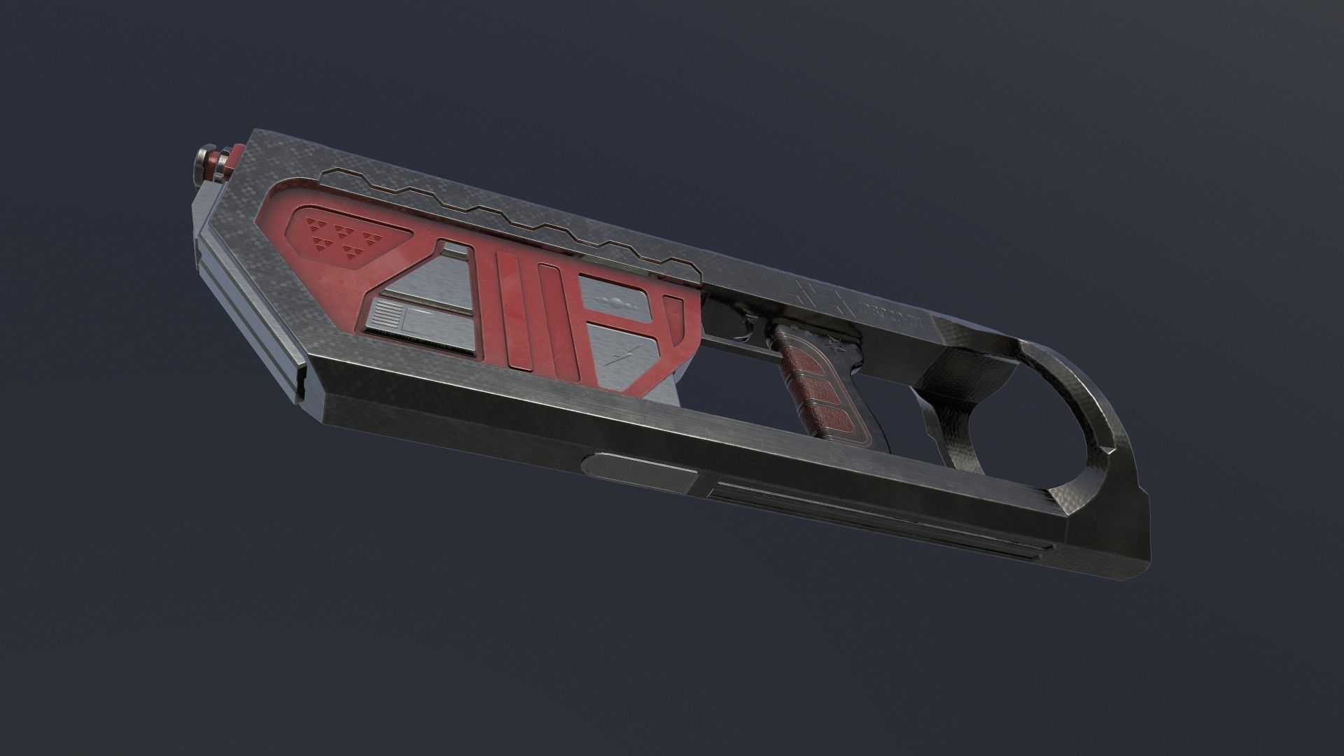 Low poly and High poly gun-JD8920H1 Low-poly 3D model_4