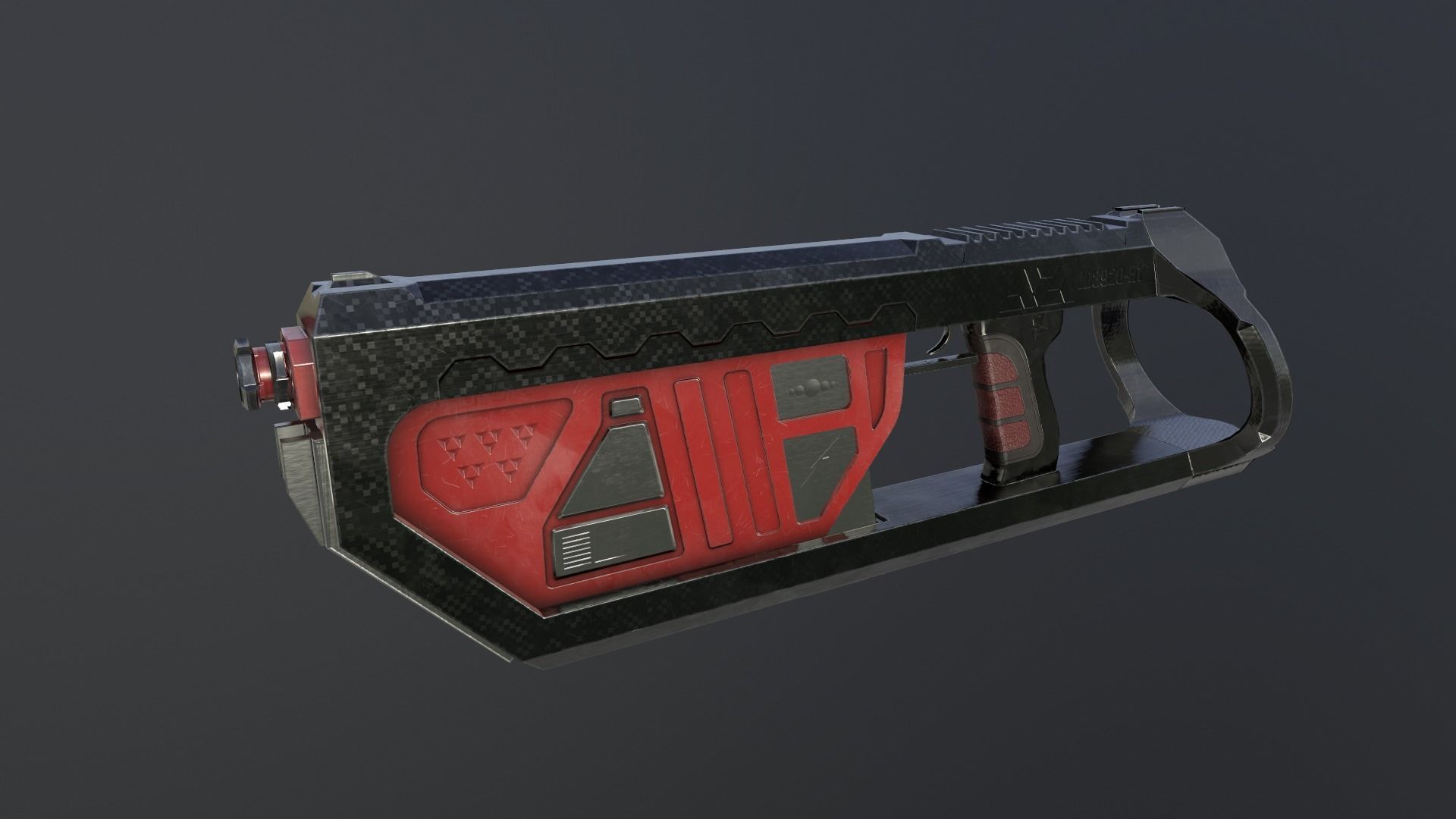 Low poly and High poly gun-JD8920H1 Low-poly 3D model_5