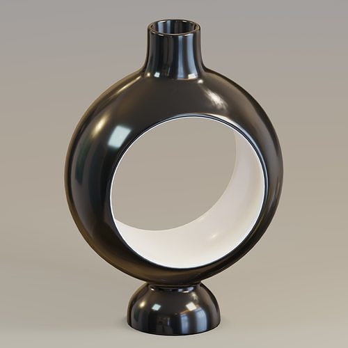 Vase13 vase with circular base Low-poly 3D model