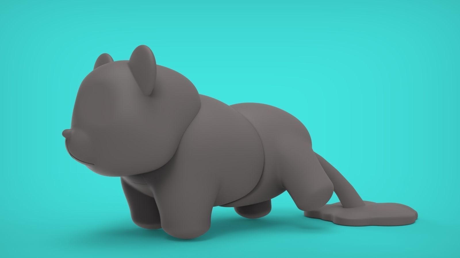 Panda Peeing 3D print model_1