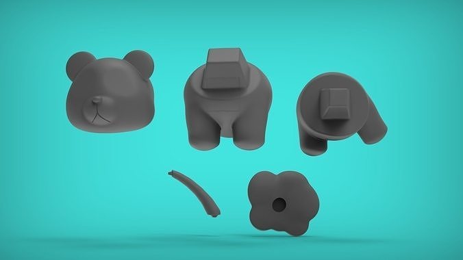Panda Peeing 3D print model