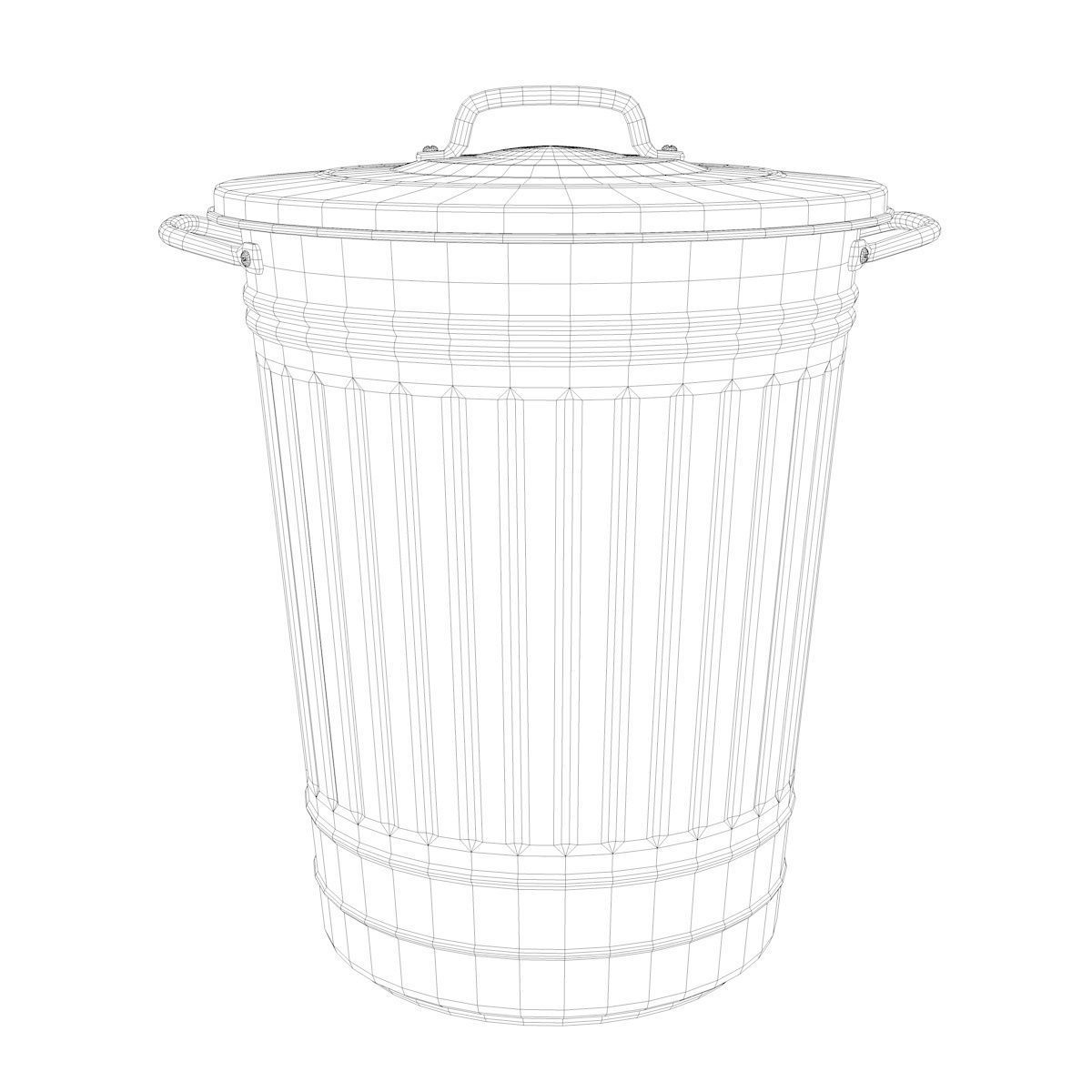 Trashcan trash can 3D model_5