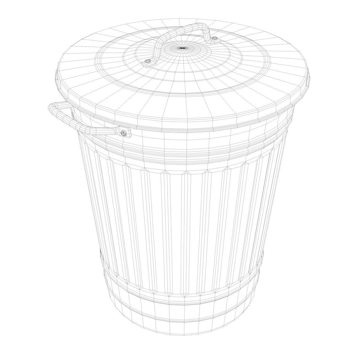 Trashcan trash can 3D model_7
