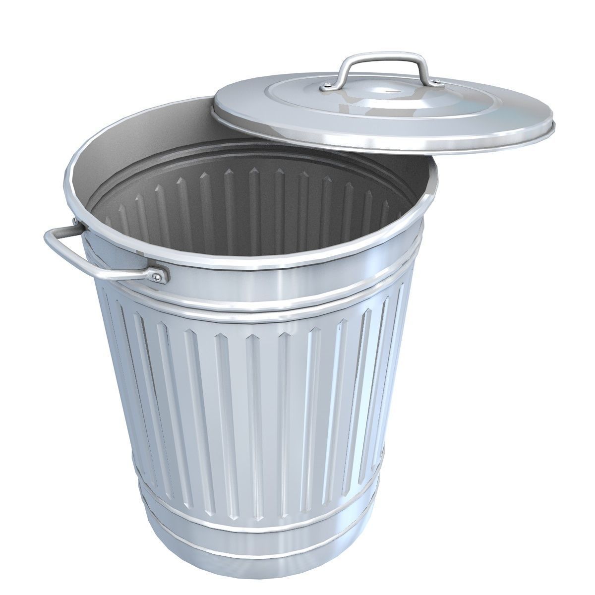 Trashcan trash can 3D model_4