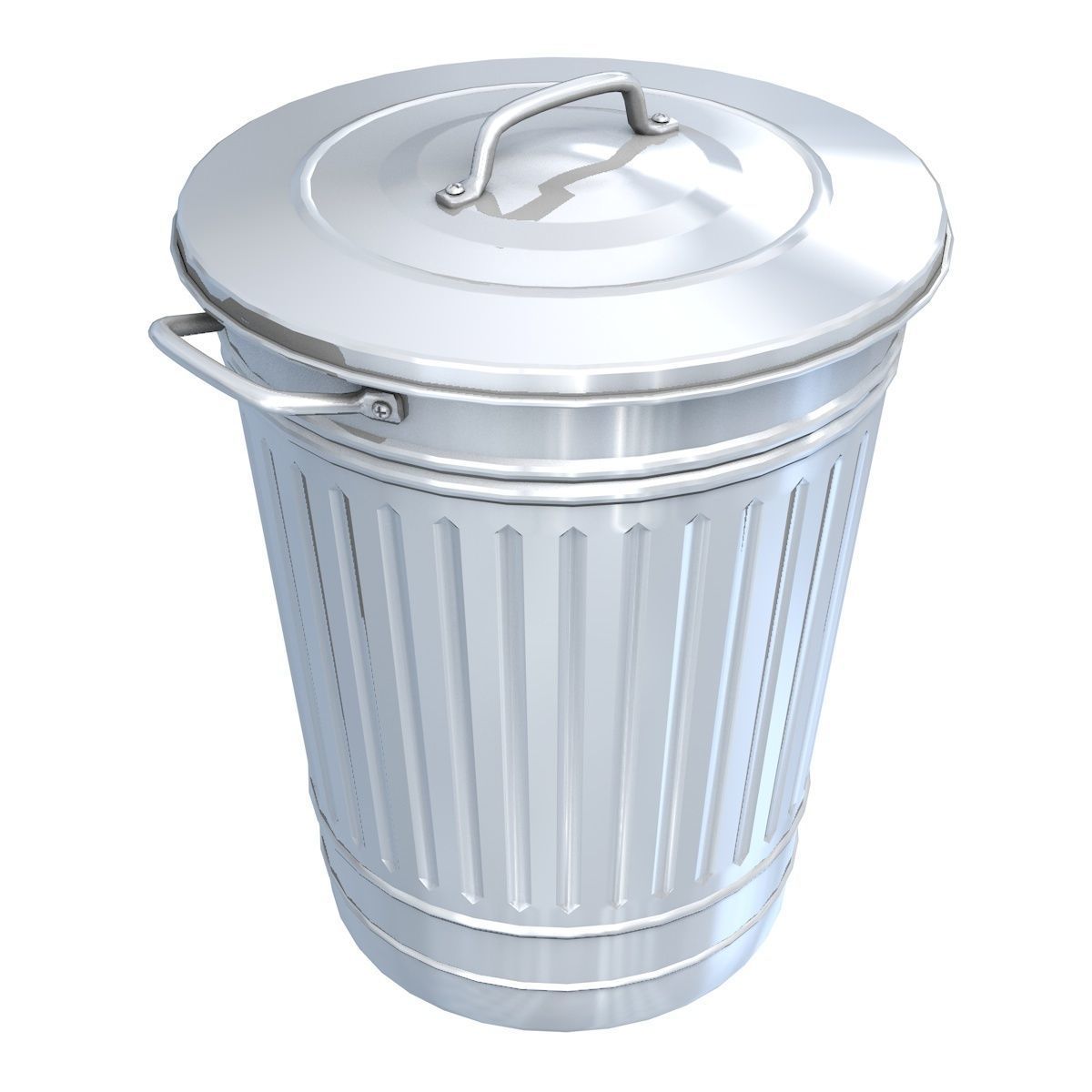 Trashcan trash can 3D model_3