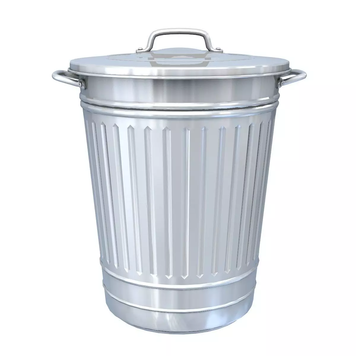 Trashcan trash can 3D model_0