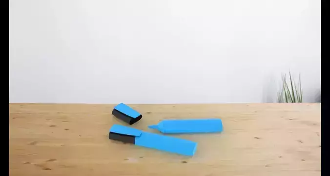 Blue Highlighter Prototype Model 3D model