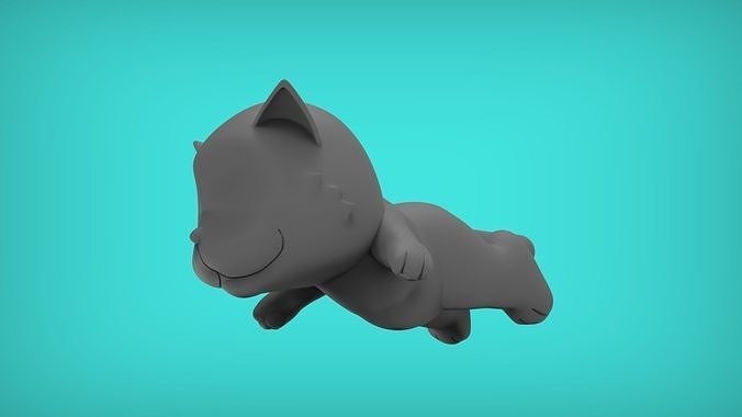 Cat Tired 3D print model