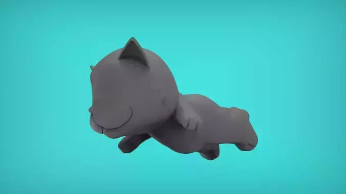 Cat Tired 3D print model
