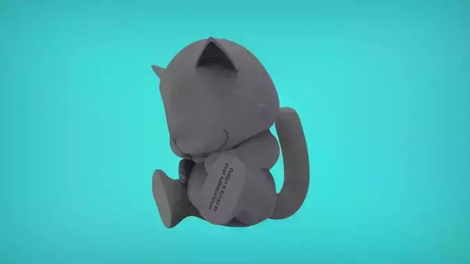 Cat Sleep Sitting 3D print model