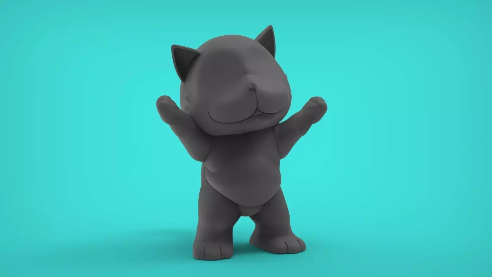 Cat Asking Cute 3D print model_0