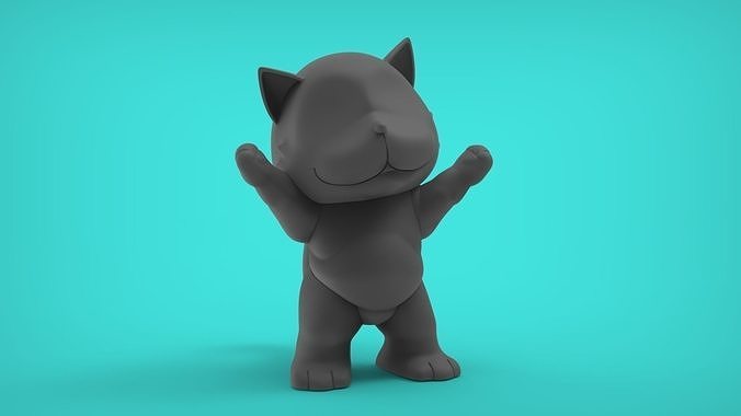 Cat Asking Cute 3D print model