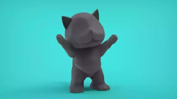Cat Asking Cute 3D print model