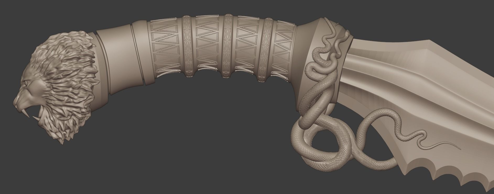 Chimera inspired by PoP Warrior Within - Lion Sword 3D print model_4