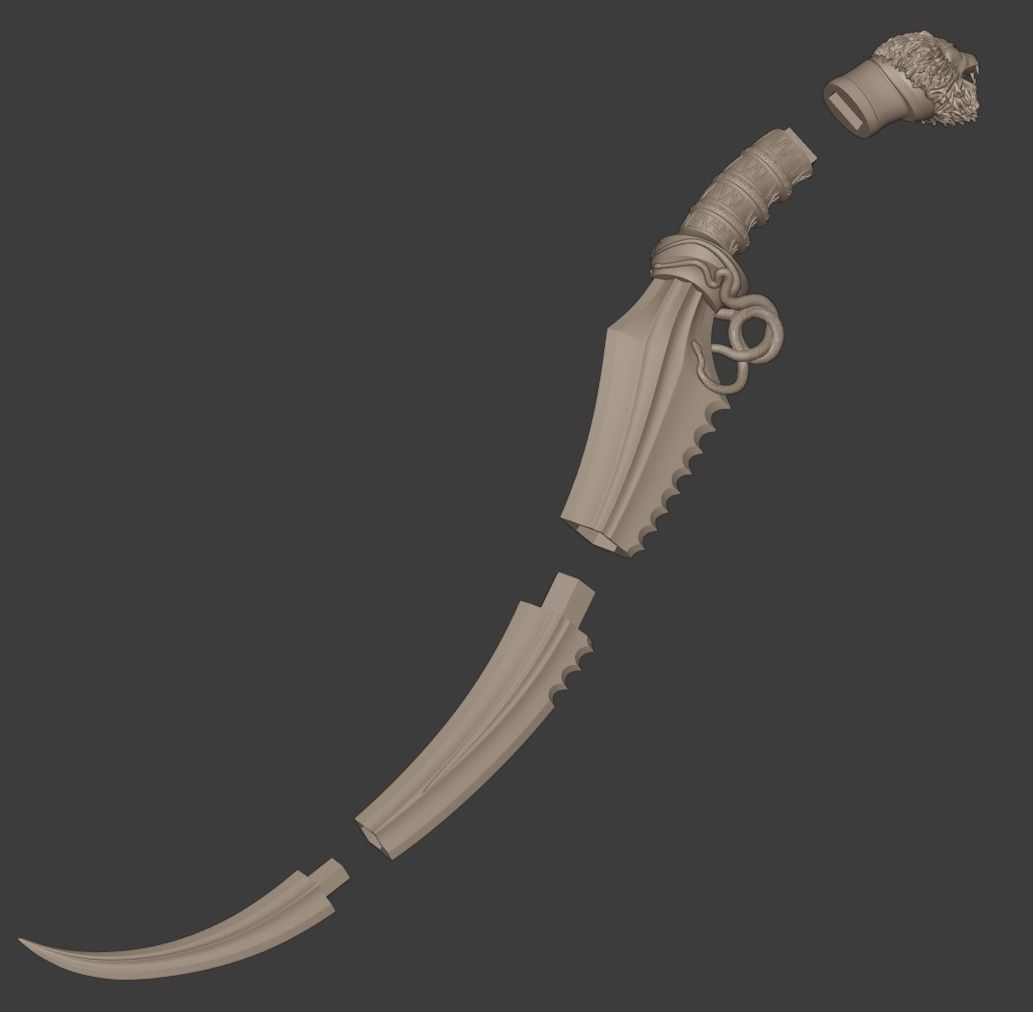 Chimera inspired by PoP Warrior Within - Lion Sword 3D print model_5