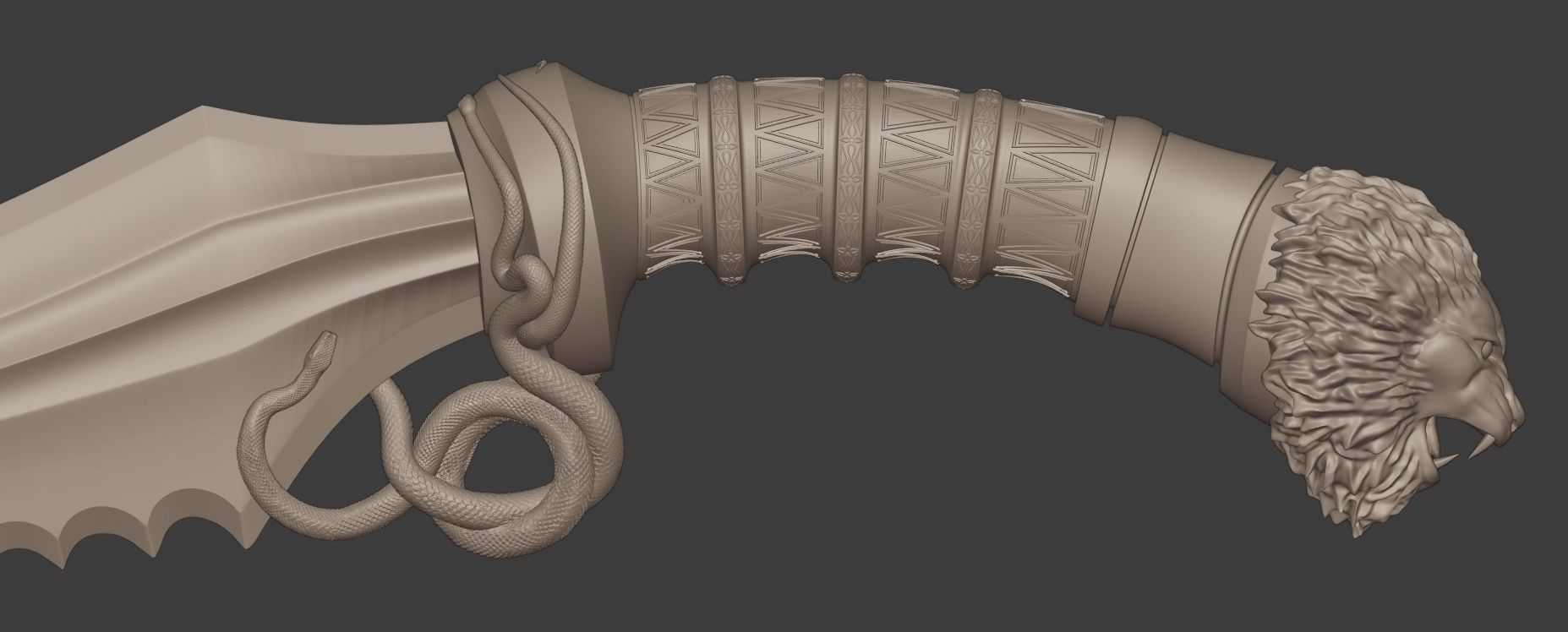 Chimera inspired by PoP Warrior Within - Lion Sword 3D print model_3