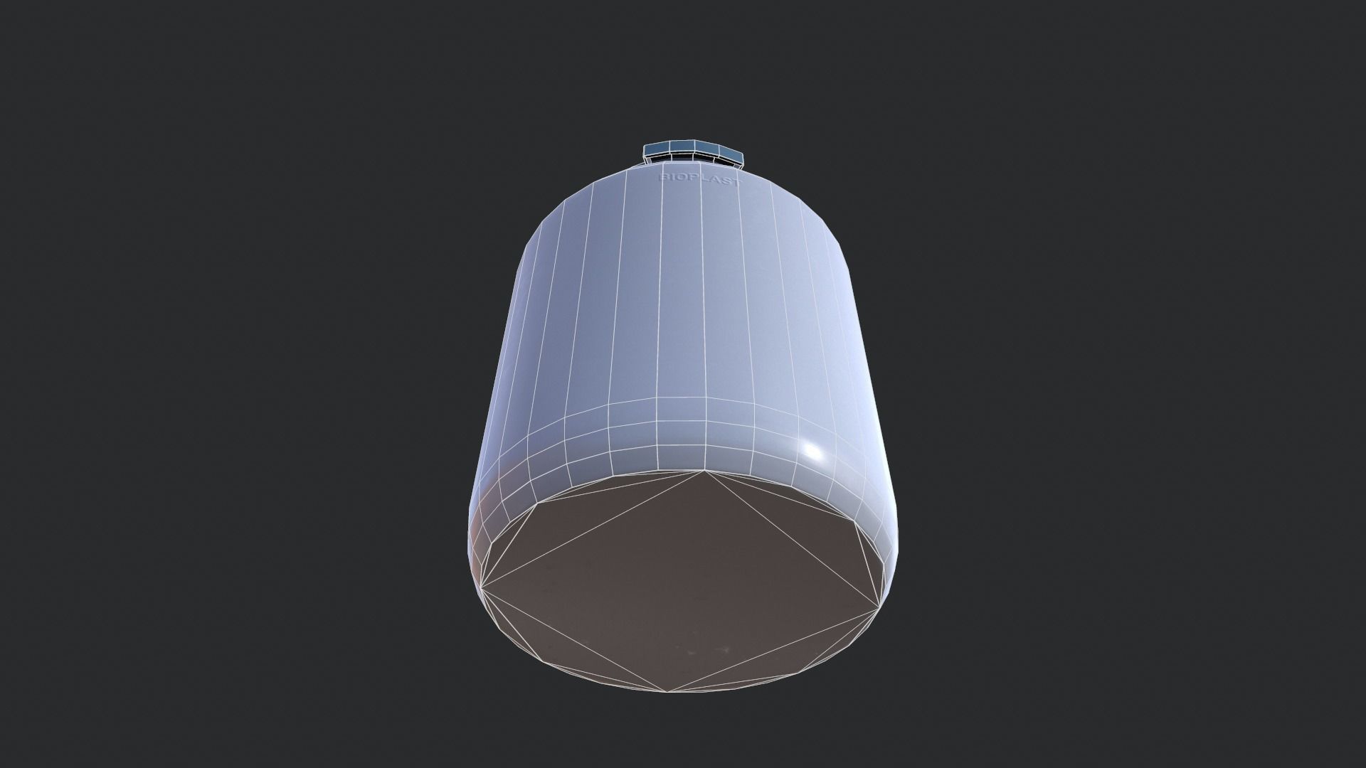 Bioplastic Drum 01 Low-poly 3D model_4
