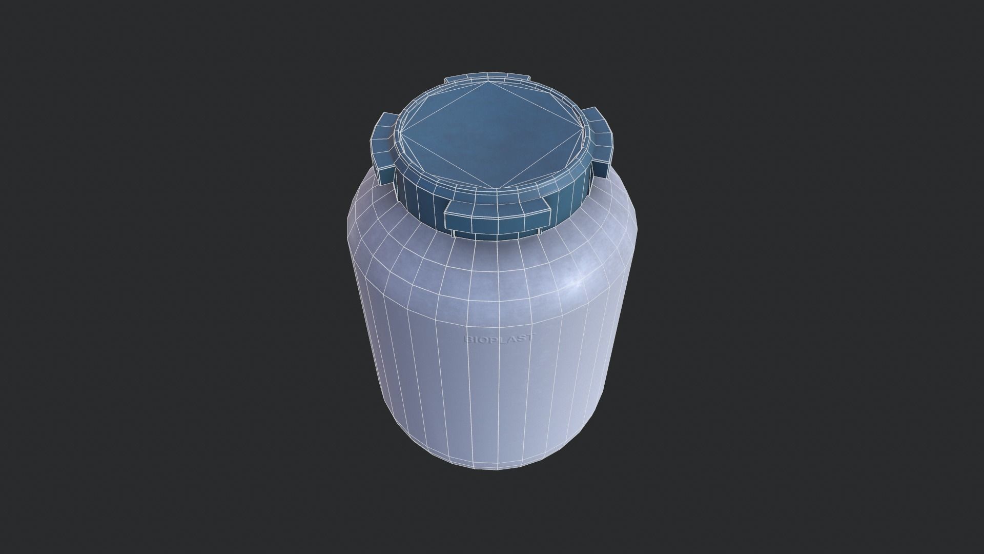 Bioplastic Drum 01 Low-poly 3D model_3