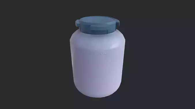 Bioplastic Drum 01 Low-poly 3D model