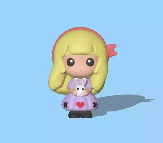 Alice in Wonderland to decorate and play 3D print model