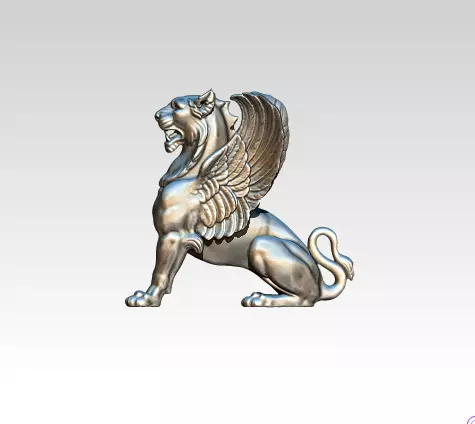 Gryphon Griffin Griffon gryphos highpoly detailed STL 3D print model