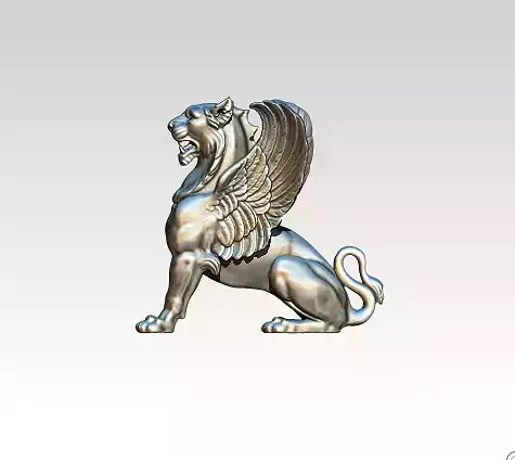 Gryphon Griffin Griffon gryphos highpoly detailed STL 3D print model