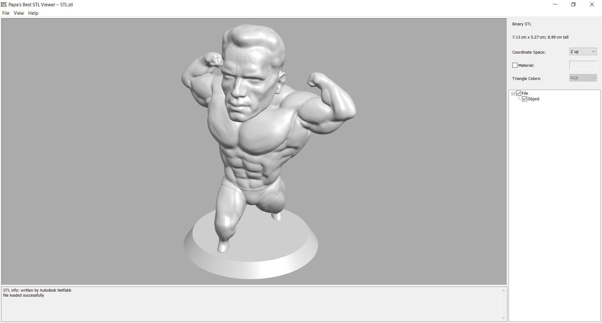 Statue - Arnie - Pose 3D print model_1