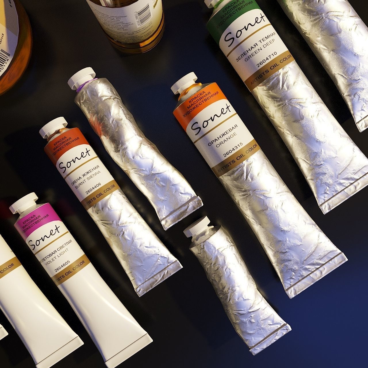 Artist Studio Oils Set 190 09 3D model_5