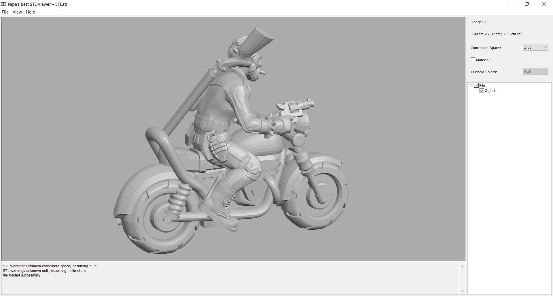 Statue - Gaslands - Biker 3D print model_2