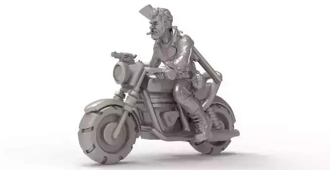Statue - Gaslands - Biker