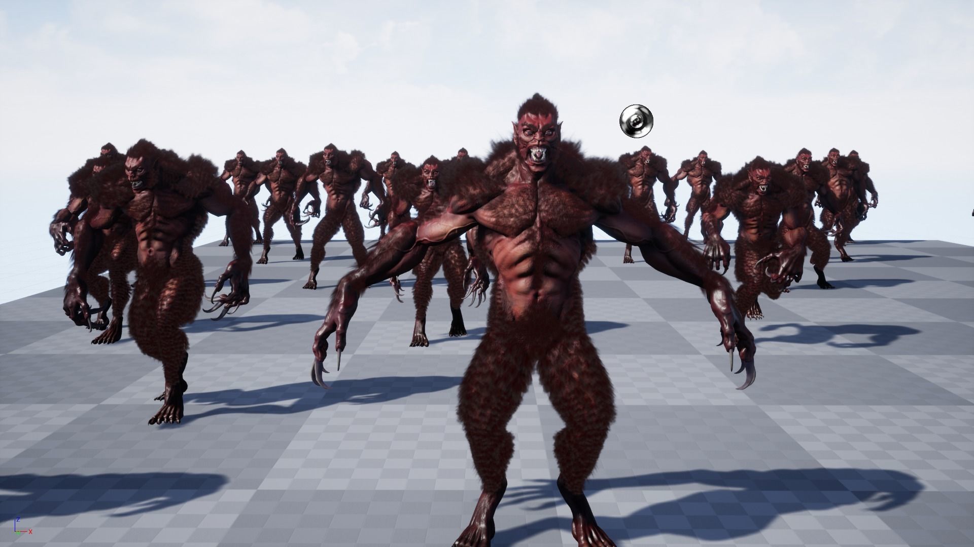 character Werewolf Low-poly 3D model_29