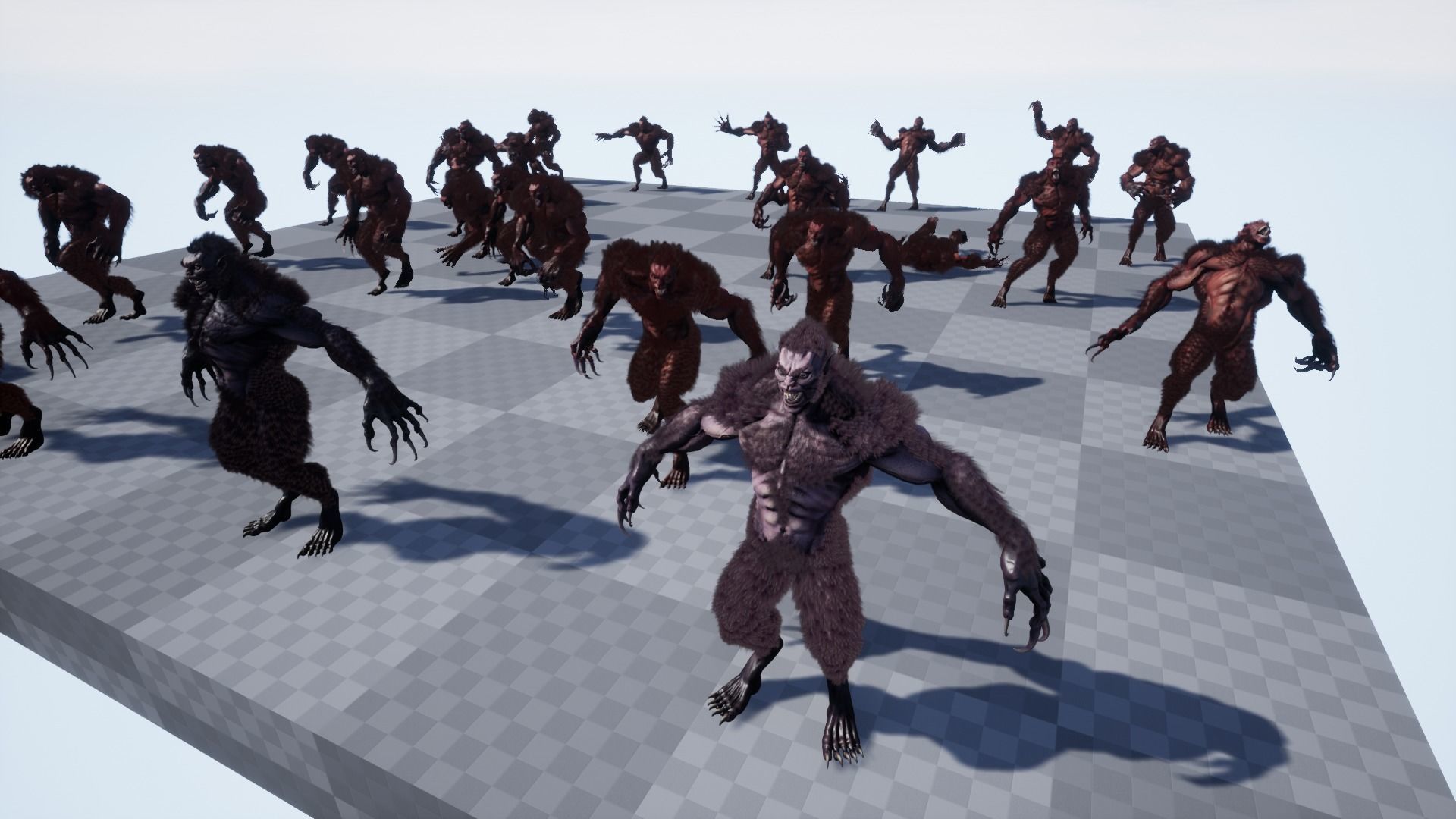 character Werewolf Low-poly 3D model_31