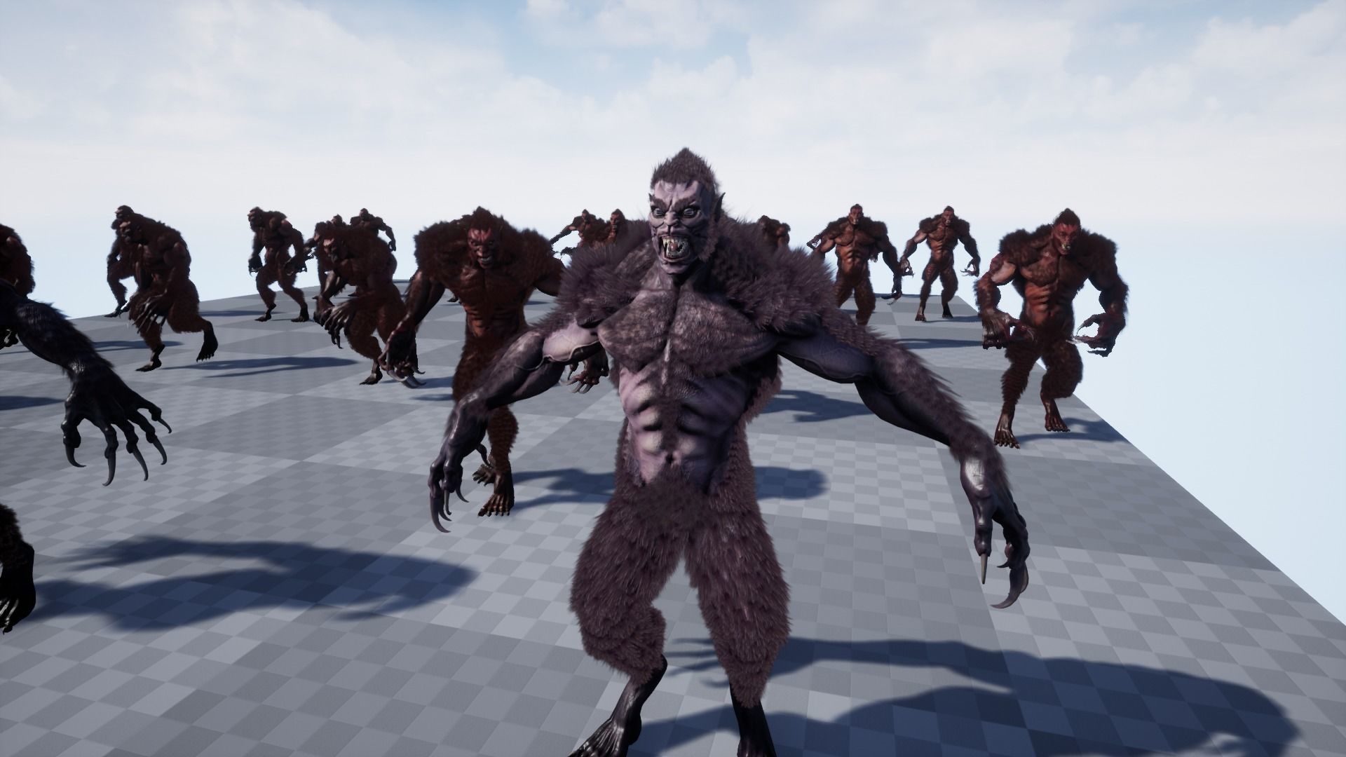 character Werewolf Low-poly 3D model_33