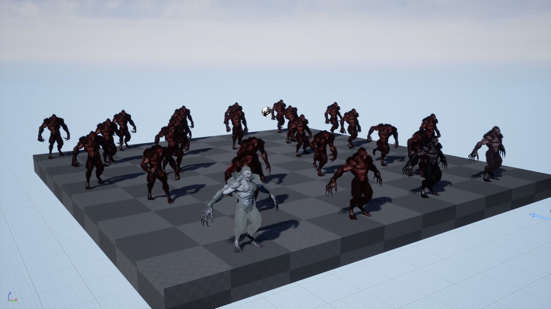 character Werewolf Low-poly 3D model_28