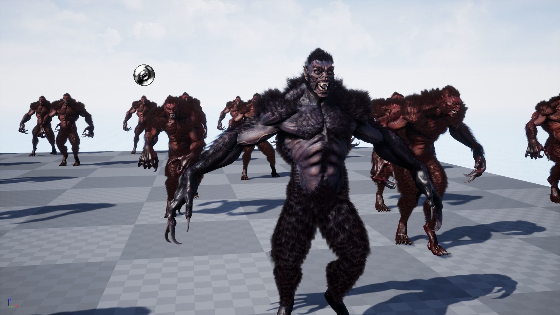 character Werewolf Low-poly 3D model_30