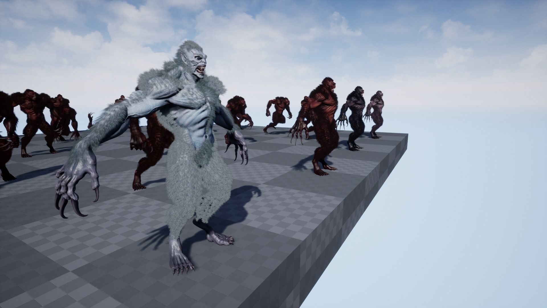 character Werewolf Low-poly 3D model_34