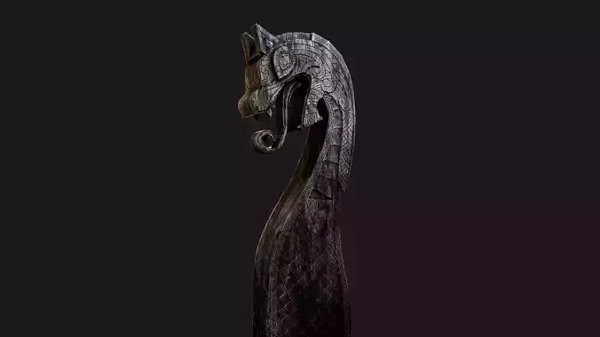 Viking Nordic Statue Game-Ready Low-poly 3D model