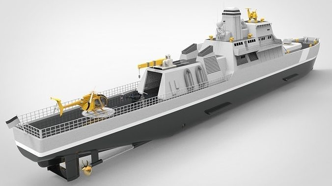 Offshore Patrol Vessel 90M Low-poly 3D model