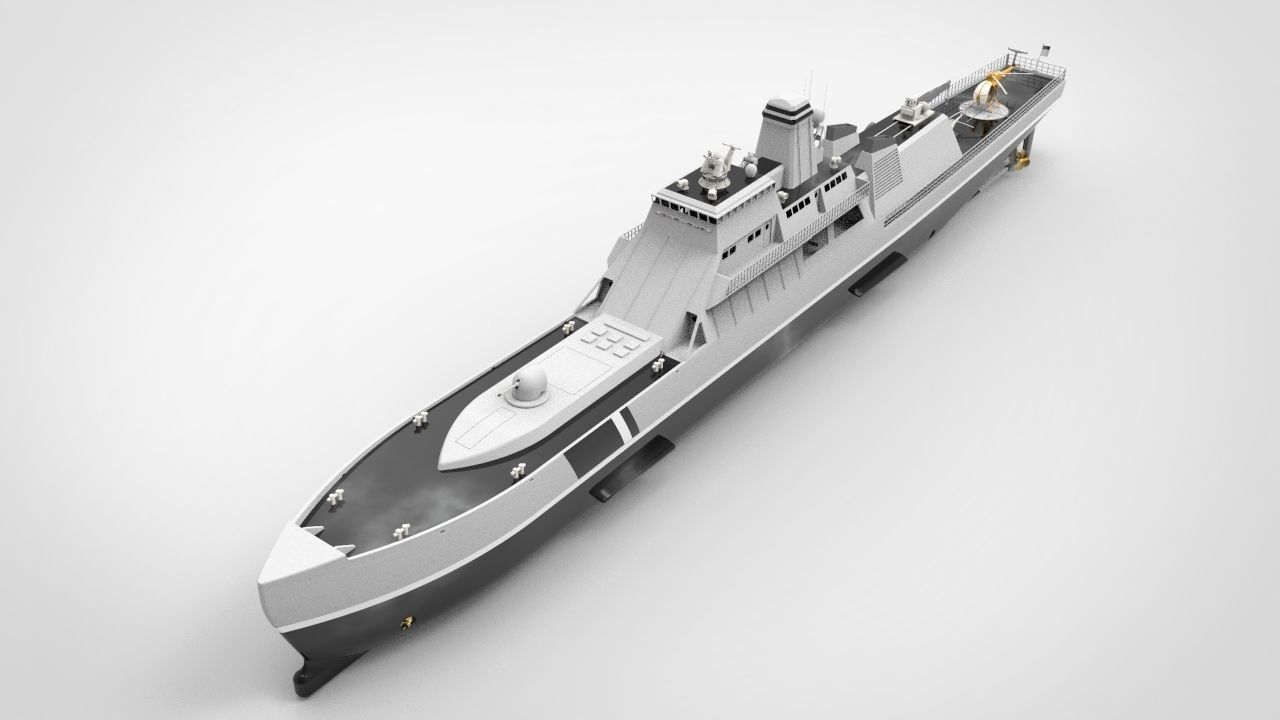 Offshore Patrol Vessel 90M Low-poly 3D model_7