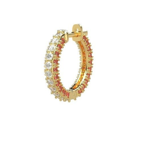 Women earrings with gems CAD 3dm stl 3D print model